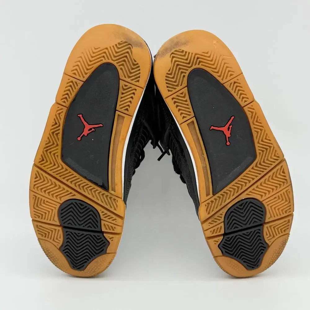 Nike Air Jordan 4 Retro GS 'Laser Black Gum' Youth Size 7 - Picture 9 of 13